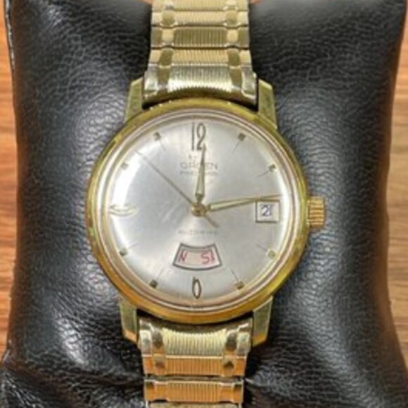 Gruen Precision Watch 17 Jewel Men's 10K Gold Fill Day-Date Automatic Watch